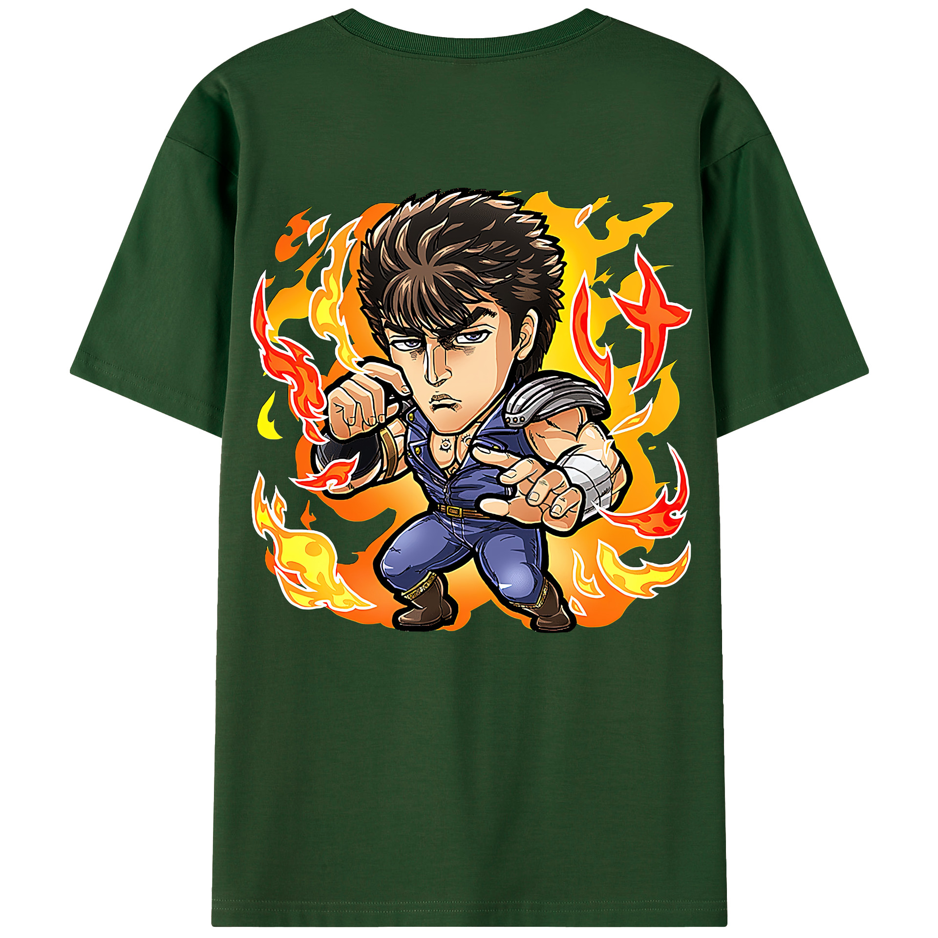 （画像用） 北斗の拳 Fist of the North Star 綿100％半袖Tシャツ（背面プリント）